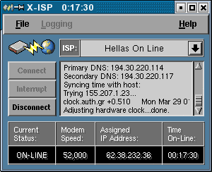 X-ISP top-level window